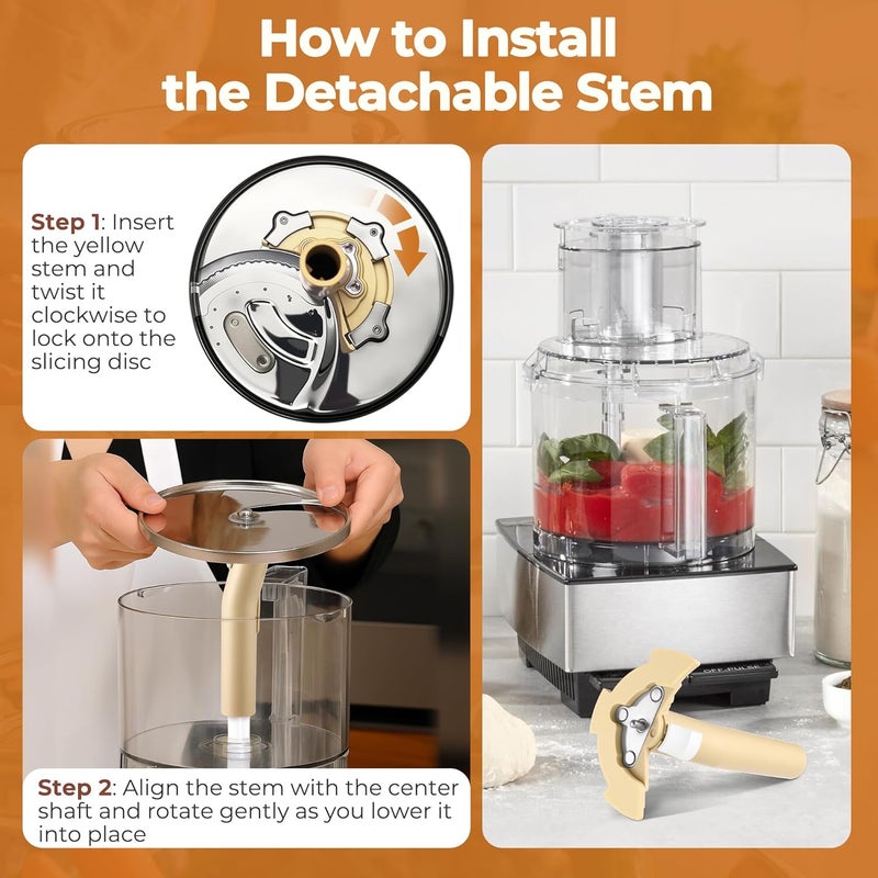 Avenuebool Replacement Parts DLC-039ATX-1 Compatible with Cuisinart 14 Cup Food Processor, Detachable Stem Compatible with DFP-14, DLC-2014 & MP-14 Models - Image 4
